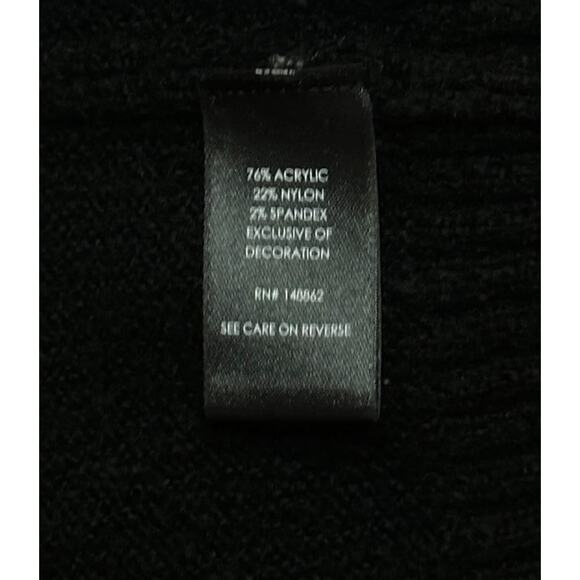 TORRID Oversized Festive Sparkle Holidays Sweater Gold Stars Sequins Lips Black - Picture 9 of 10